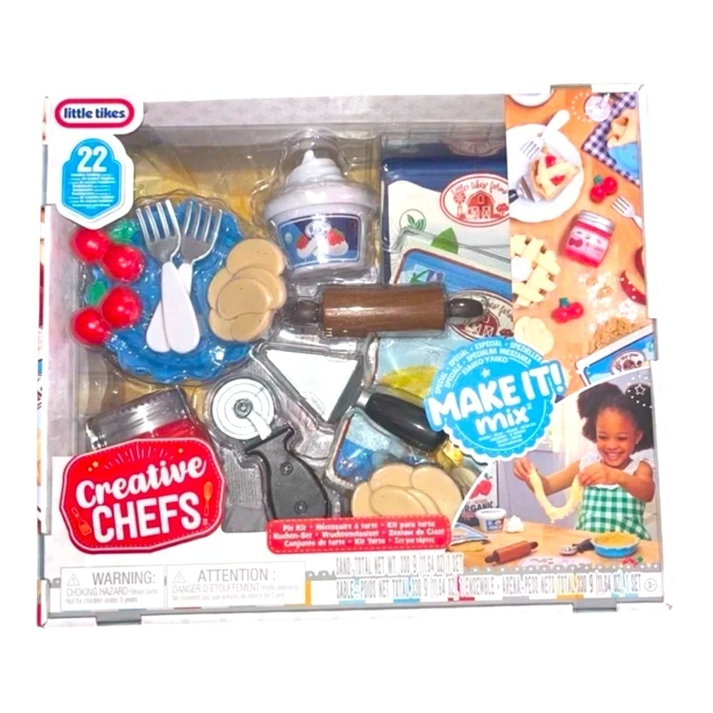 Little Tikes Creative Chefs Pie Kit with Make-It Mix Play Sand, 22 Accessories